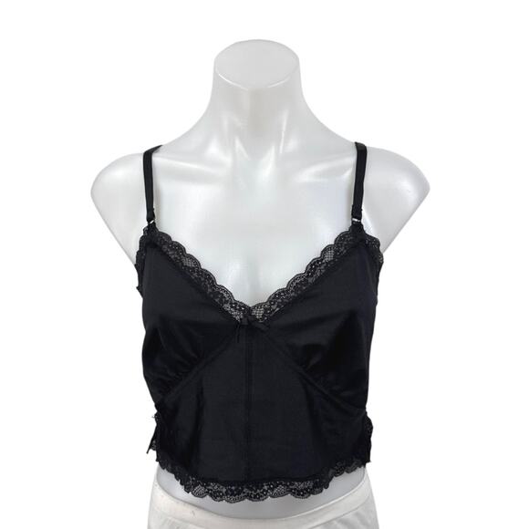 Alexander Wang Black Sleeveless Cami Camisole Bandeau Bustier Crop Tank Top Sz M - Picture 1 of 3